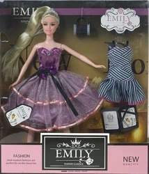 Lalka 29cm w sukni z sukienką i torebką - ADAR