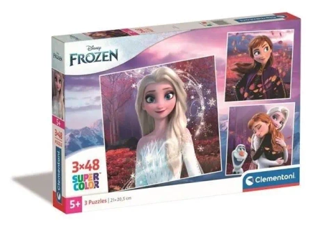 Puzzle 3x48 Super Kolor Frozen - Clementoni