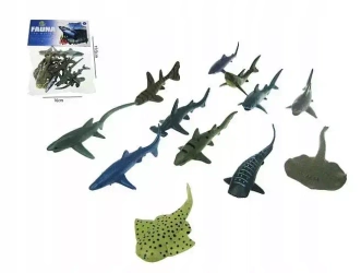 RYBY REKINY REKIN PŁASZCZKA ZESTAW 12SZT 17r