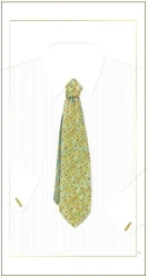 Karnet 12x23cm + koperta Krawat zielony - DaVinci