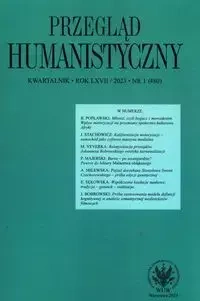 Przegląd Humanistyczny 2023/1 (480) - Maciej Mróz