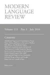 Modern Language Review (111 - Connon D. F.