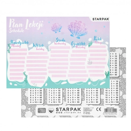 Plan lekcji z tabliczką mnożenia - STARPAK