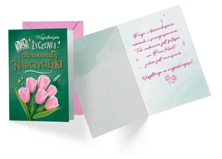 Karnet B6 PR-426 Dla wspaniałej Nauczycielki - Kukartka