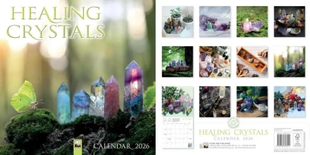 Kalendarz 2026 ścienny kwadrat Kryształy - Flame Tree