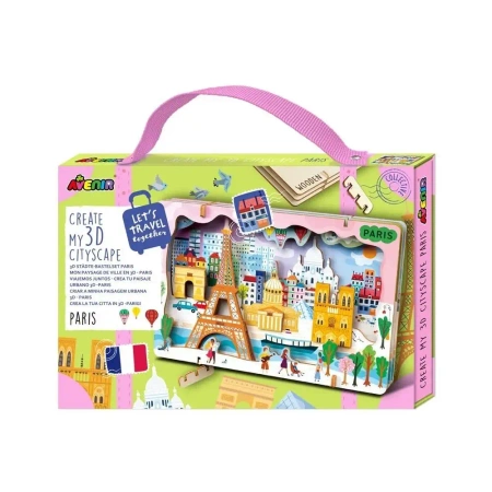 Stwórz pejzaż miejski Paryż - puzzle drewniane 3D - Avenir
