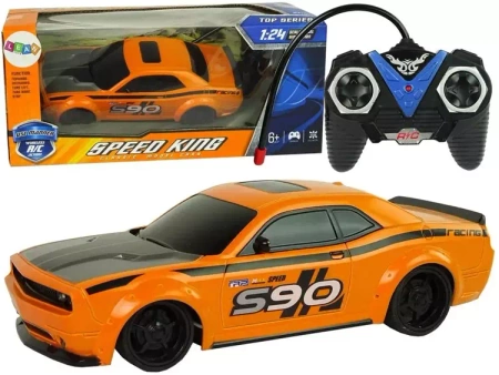 Auto sportowe 1:24 zdalnie sterowane pomarańczowe - Leantoys