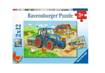 Puzzle 2x12 Ciężka praca - Ravensburger