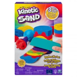 Kinetic Sand. Piasek kinetyczny 383 g. Zestaw Tęczowych narzędzi 6053691 - Spin Master