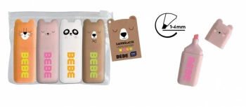 Zakreślacz mini BB Friends 4 kolory - INTERDRUK