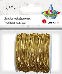 Gumka metalizowana 2mmx9m złota - Titanum