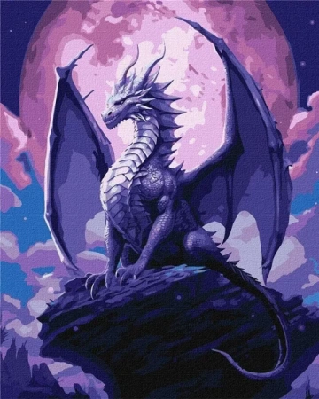Malowanie po numerach - Majestatyczny smok 40x50cm - Ideyka