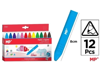 Kredki woskowe trójkątne 12 kolorów - MP Main Paper