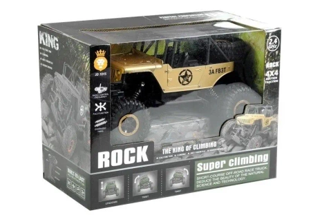 Jeep R/C 1:18 złoty - Leantoys