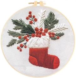 Zestaw do haftowania świąteczna skarpeta - Titanum