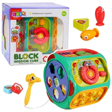 Kostka interaktywna wielofunkcyjna 8w1 - Leantoys