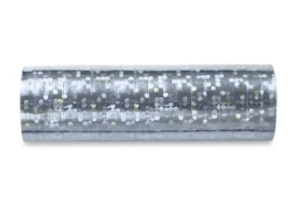 Serpentyny holograficzne srebrne 3,8m 18szt - PartyDeco