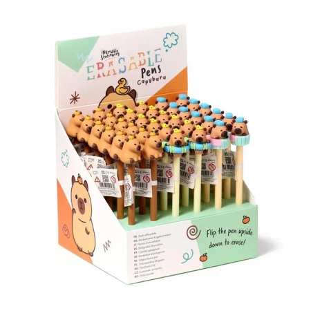 Długopis z nakładką Kapibara (36szt) - Puckator