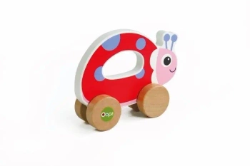 Biedronka drewniana na kółkach - Oops