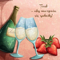 Karnet 155x155 Szampan - opracowanie zbiorowe