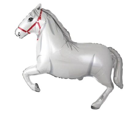 Balon foliowy 61cm Koń w galopie biały - Godan