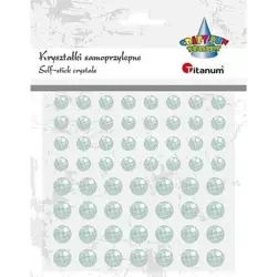 Kryształki samoprzylepne okrągłe blady nieb. 60szt - Titanum