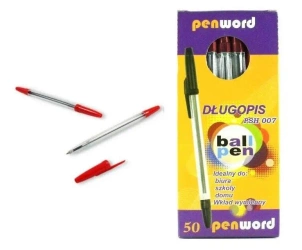 Długopis czerwony (50szt) - Penword