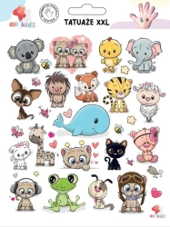 Tatuaże zmywalne dla dzieci Słodkie zwierzaki XXL - Praca zbiorowa