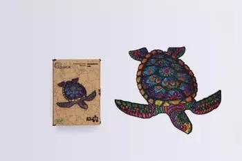 Puzzle drewniane eko 126 Długowieczny żółw A3 - PuzzleOK