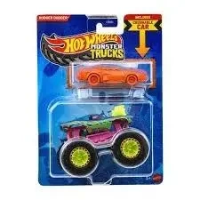 Hot Wheels Monster Trucks Pojazd 1:64 + Autko - Mattel