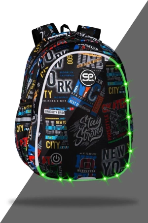 Plecak 2-komorowy Coolpack Jimmy LED big city - PATIO