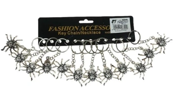 Brelok metalowy pająk srebrny (12szt) - ADAR