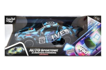 Auto sportowe ze świecącą karoserią - Artyk