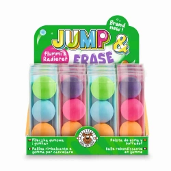 Piłka kauczukowa i gumka do ścierania 2w1 3 sztuki mix kolorów - TRENDHAUS