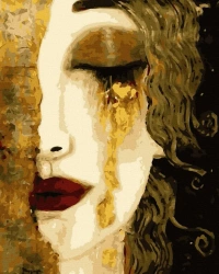 Malowanie po numerach + złota farba - Złote łzy - Twoje Hobby