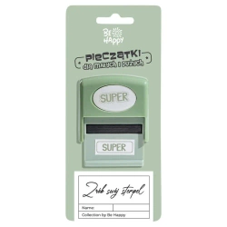 Pieczątka z napisem - Super - Be-Happy Gifts