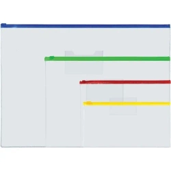 Koperta A4 płaska PVC z suwakiem mix - Centrum