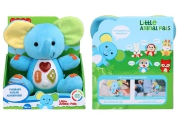 Słoń pluszowy ze światłem i muzyką - Merkpol