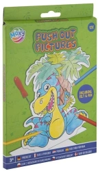 Obrazki wypychane do malowania Dinozaur 12 arkuszy