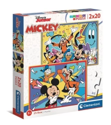 Puzzle 2x20 Super Kolor Mickey - Clementoni