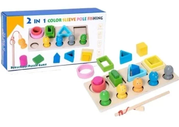 Sorter drewniany 2w1 łowieniem rybek - Merkpol