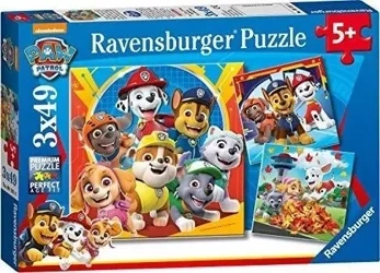 Puzzle dla dzieci 3x49 Psi Patrol - Ravensburger