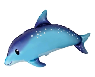 Balon foliowy 61cm Słodki Delfin niebieski - Godan