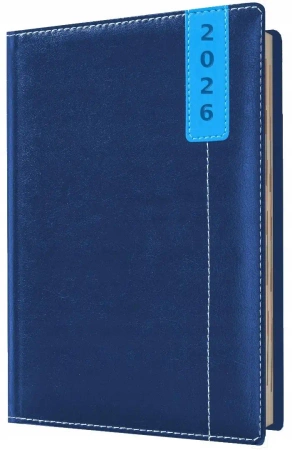 Kalendarz 2026 A4 dzienny registry niebieski - Evena