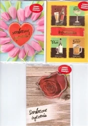 Karnet A5 grająco-świecący Serdeczne życzenia MIX - AVANTI