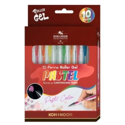 Długopisy żelowe pastel 10 kolorów - Koh-I-Noor