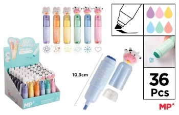 Zakreślacz ze stempelkiem - królik / krówka (36sz) - MP Main Paper