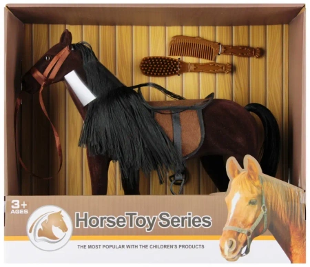 Konik flokowany z akcesoriami - Mega Creative