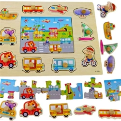 Puzzle pojazdy miejskie - Maksik