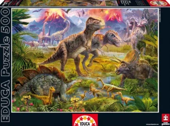 Puzzle 500 Zgromadzenie Dinozaurów - Educa